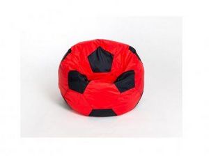 Кресло-мешок Мяч малый красно-черное в Режи - rezh.ok-mebel.com | фото 1