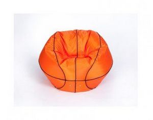 Кресло-мешок Баскетбольный мяч малый оранжево-черное в Режи - rezh.ok-mebel.com | фото 1