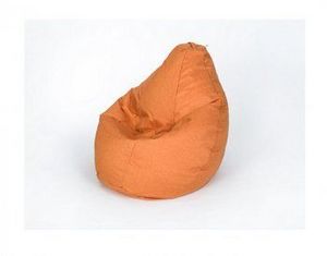 Кресло-мешок Груша велюр оранжевое малое в Режи - rezh.ok-mebel.com | фото 1