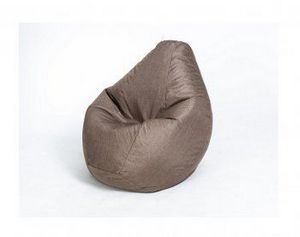Кресло-мешок Груша велюр коричневое малое в Режи - rezh.ok-mebel.com | фото 1