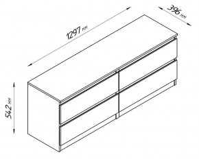 2.03.03.100.4 КАСТОР тумба 4 ящика RU серая в Режи - rezh.ok-mebel.com | фото 4