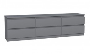 2.03.03.110.4 КАСТОР тумба 6 ящиков RU серая в Режи - rezh.ok-mebel.com | фото