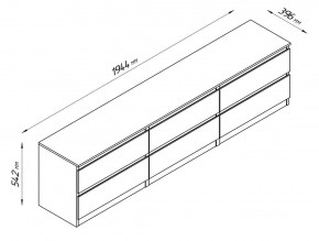 2.03.03.110.4 КАСТОР тумба 6 ящиков RU серая в Режи - rezh.ok-mebel.com | фото 4