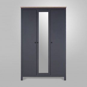 2.08.01.040.15 САГА шкаф 3 двери с зеркалом серый/ясень в Режи - rezh.ok-mebel.com | фото 2