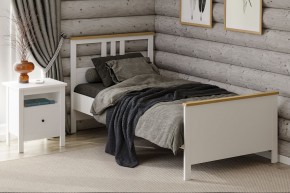 2.08.04.050.14 САГА кровать одинарная 90х200 белая/ясень в Режи - rezh.ok-mebel.com | фото 4