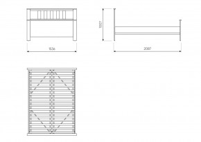 2.08.04.060.14 САГА кровать двойная 140х200 белая/ясень в Режи - rezh.ok-mebel.com | фото 3