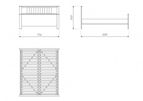 2.08.04.070.15 САГА кровать двойная 160х200 серая/ясень в Режи - rezh.ok-mebel.com | фото 3