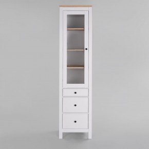 2.08.07.120.14 САГА шкаф с витриной 50 белый/ясень RU в Режи - rezh.ok-mebel.com | фото 2