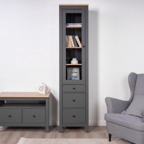 2.08.07.120.15 САГА шкаф с витриной 50 серый/ясень RU в Режи - rezh.ok-mebel.com | фото 3