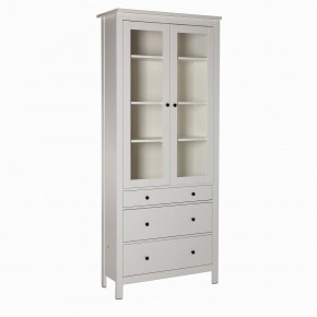 2.08.07.130.1 САГА шкаф с витриной 90 белый RU в Режи - rezh.ok-mebel.com | фото