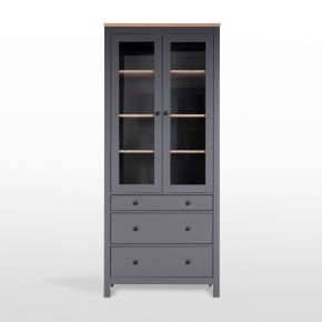 2.08.07.130.15 САГА шкаф с витриной 90 серый/ясень RU в Режи - rezh.ok-mebel.com | фото 2