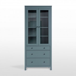2.08.07.130.6 САГА шкаф с витриной 90 темно-бирюзовый RU в Режи - rezh.ok-mebel.com | фото 2
