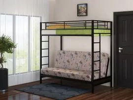 Кровать двухъярусная с диваном "Мадлен" в Режи - rezh.ok-mebel.com | фото 4