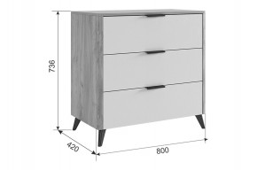АДАМ К2 Спальный гарнитур (графит) в Режи - rezh.ok-mebel.com | фото 5