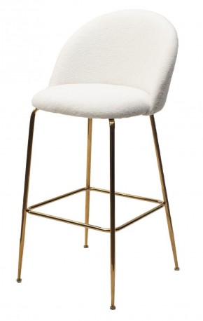 Барный стул GLADE NINI-01 Белый, teddy / золотой каркас М-City в Режи - rezh.ok-mebel.com | фото