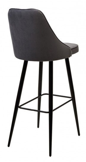 Барный стул NEPAL-BAR СЕРЫЙ #27, велюр/ черный каркас (H=78cm) М-City в Режи - rezh.ok-mebel.com | фото 3