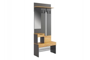 БАСКО Прихожая (графит) в Режи - rezh.ok-mebel.com | фото