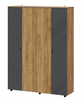 БАЙКАЛ Шкаф четырехстворчатый (Графит/Дуб золотой) в Режи - rezh.ok-mebel.com | фото