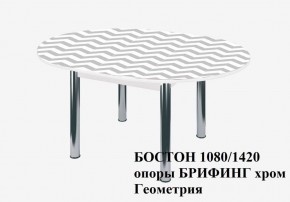 БОСТОН Стол круглый раздвижной 1080/1420 опоры Брифинг в Режи - rezh.ok-mebel.com | фото 1