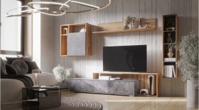 ДАЛЛАС Гостиная (модульная) цемент темный в Режи - rezh.ok-mebel.com | фото