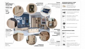 Детская Система Валенсия Шкаф 2-х дверный Дуб сонома в Режи - rezh.ok-mebel.com | фото 3