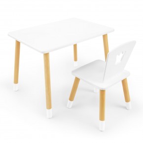 Детский комплект стол и стул «Корона» Rolti Baby (белый/береза, массив березы/мдф) в Режи - rezh.ok-mebel.com | фото