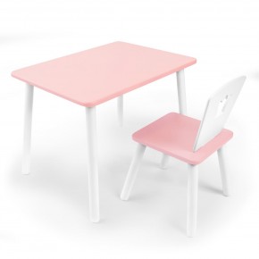 Детский комплект стол и стул «Корона» Rolti Baby (розовый/розовый, массив березы/мдф) в Режи - rezh.ok-mebel.com | фото