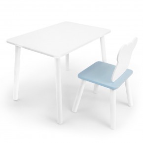 Детский комплект стол и стул «Мишка» Rolti Baby (белый/голубой, массив березы/мдф) в Режи - rezh.ok-mebel.com | фото 1