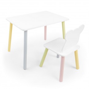 Детский комплект стол и стул «Мишка» Rolti Baby (белый/цветной, массив березы/мдф) в Режи - rezh.ok-mebel.com | фото