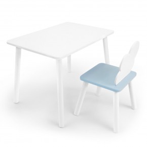 Детский комплект стол и стул «Облачко» Rolti Baby (белый/голубой, массив березы/мдф) в Режи - rezh.ok-mebel.com | фото