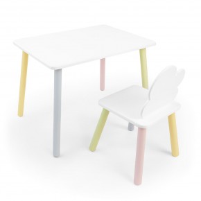 Детский комплект стол и стул «Облачко» Rolti Baby (белый/цветной, массив березы/мдф) в Режи - rezh.ok-mebel.com | фото 1