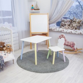 Детский комплект стол и стул «Облачко» Rolti Baby (белый/цветной, массив березы/мдф) в Режи - rezh.ok-mebel.com | фото 2