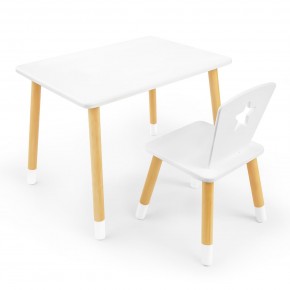 Детский комплект стол и стул «Звезда» Rolti Baby (белый/береза, массив березы/мдф) в Режи - rezh.ok-mebel.com | фото