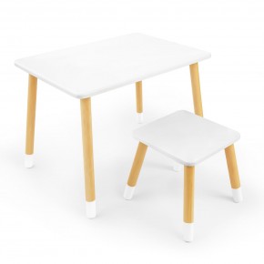 Детский комплект стол и табурет Rolti Baby (белая столешница/белое сиденье/береза ножки) в Режи - rezh.ok-mebel.com | фото