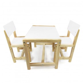 Детский растущий комплект стол и два стула  Я САМ "Лофт" (Белый, Сосна) в Режи - rezh.ok-mebel.com | фото