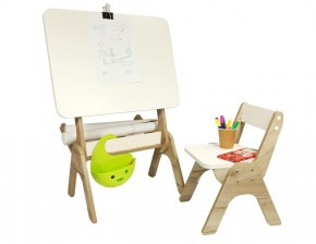 Детский растущий стол-парта и стул Я САМ "Умка" (Дуб/Серый) в Режи - rezh.ok-mebel.com | фото 3