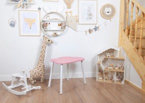 Детский стол Rolti Baby «Облачко»  (розовый/белый, массив березы/мдф) в Режи - rezh.ok-mebel.com | фото 1