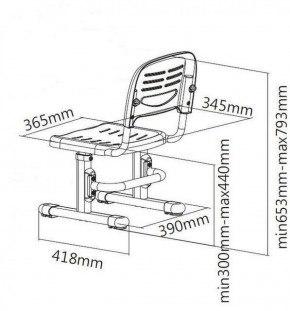 Детский стул SST3 Grey в Режи - rezh.ok-mebel.com | фото 4