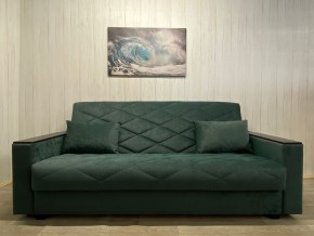 Диван Престиж-15 (НПБ+МДФ) велюр Sensey bottle green в Режи - rezh.ok-mebel.com | фото 2