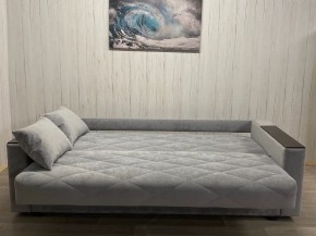 Диван Престиж-15 (НПБ+МДФ) велюр Sensey silver в Режи - rezh.ok-mebel.com | фото 3