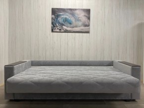 Диван Престиж-15 (НПБ+МДФ) велюр Sensey silver в Режи - rezh.ok-mebel.com | фото 5
