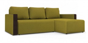Диван угловой Алиса 3 Bahama GREEN - Teos Dark Brown в Режи - rezh.ok-mebel.com | фото