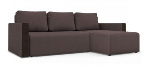 Диван угловой Алиса 3 Bahama PLUM - Teos Dark Brown в Режи - rezh.ok-mebel.com | фото