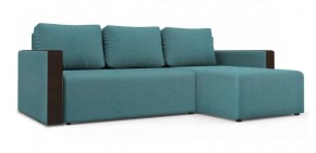 Диван угловой Алиса 3 Vital BLUE - Teos Dark Brown в Режи - rezh.ok-mebel.com | фото