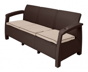 Диван Yalta Premium Sofa 3 Set (Ялта) шоколадный (+подушки под спину) в Режи - rezh.ok-mebel.com | фото