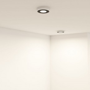 DK2440-WB Встраиваемый светильник DUAL 5+5 Вт, LED 4000K, IP 20, d90mm, белый/черный, алюминий/акрил в Режи - rezh.ok-mebel.com | фото