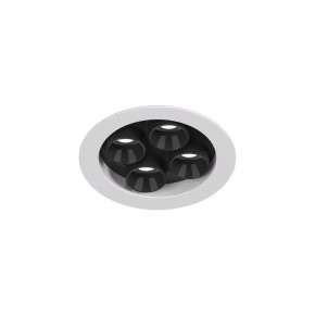 DK2510-WB Встраиваемый светильник SPACE со светодиодом d65 220V 8W 38° 4000К IP20 белый/черный алюминий в Режи - rezh.ok-mebel.com | фото 4