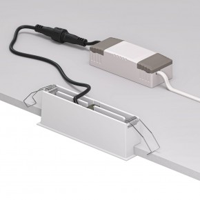 DK2514-WB Встраиваемый светильник SPACE со светодиодом L126mm 220V 10W 38° 4000К IP20 белый/черный алюминий в Режи - rezh.ok-mebel.com | фото 3