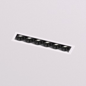 DK2531-WB Встраиваемый светильник SPACE со светодиодом под шпатлевку L126mm 220V 10W 38° 4000К IP20 белый/черный алюминий в Режи - rezh.ok-mebel.com | фото