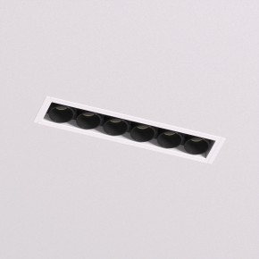 DK2531-WB Встраиваемый светильник SPACE со светодиодом под шпатлевку L126mm 220V 10W 38° 4000К IP20 белый/черный алюминий в Режи - rezh.ok-mebel.com | фото 2